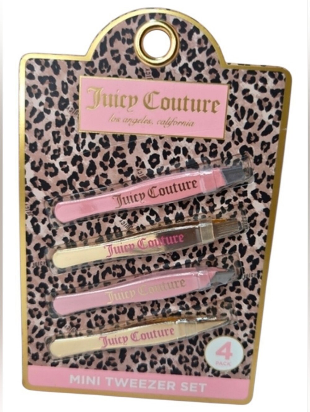 💕▪️Juicy Couture▪️ Pink and Gold Set Of 4 Mini Tweezers